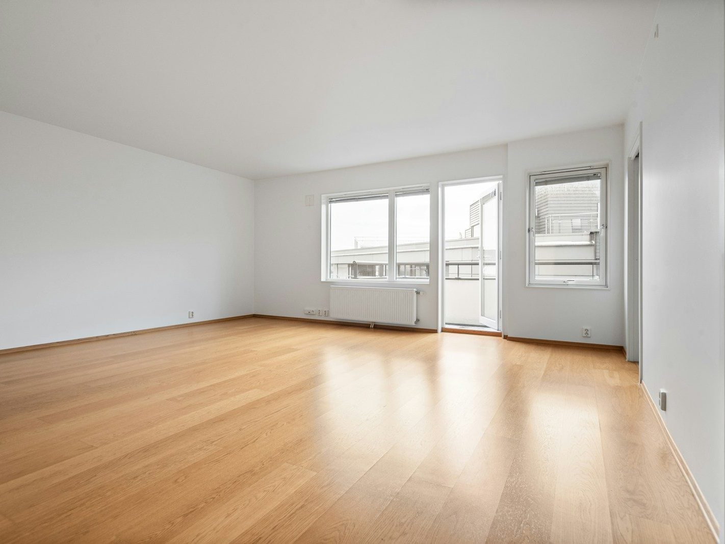 LVT plank being installed in a turnover unit